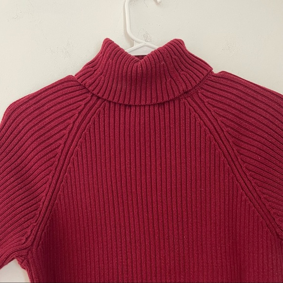 EDDIE BAUER Red Short Sleeved Knot Turtleneck - Picture 10 of 14